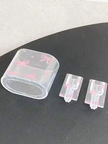 Pink Bow & Heart Pattern Transparent Charger Protector Case (Fits 20W), Compatible With 13/14/15 EU Adapter Protector Set 20W Charger With Cable Protector, Transparent Protector Shell And Cable Protector, Butterfly Charger Protector Case, Transparent EU Plug Protector, Cable Protector, Charger Accessories - Multicolor - View 9