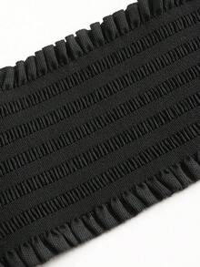 1pc Gothic Punk Lace Tassel Waist Chain Belt, Suitable For Halloween Night Party Or Daily Outfit Matching - Black - View 8