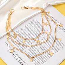 Harajuku Punk Five-Pointed Star Pendant Waist Chain, Street Style Metal Chain Personalized Pants Chain  Iron Alloy - Bạc - Xem 6