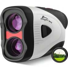Golf Rangefinder with Slope and Pin Lock Vibration 1000YD Golf Range Finder 6X Magnification and HD LCD Rechargeable with Magnetic Stripe Laser Range Finder for Golf - En blanco y negro - Ver 1