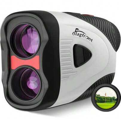Golf Rangefinder with Slope and Pin Lock Vibration 1000YD Golf Range Finder 6X Magnification and HD LCD Rechargeable with Magnetic Stripe Laser Range Finder for Golf