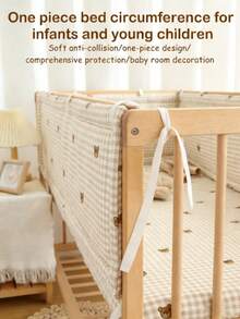 1件装一体式婴儿床围栏，新生儿舒缓防撞软垫床护栏，儿童床护栏，婴儿床围栏和防撞布套，保护宝宝头部免受碰撞，婴儿防撞垫 - 彩色 - 查看 6