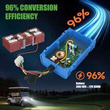 10L0L Golf Cart Voltage Reducer Universal DC Step Down Converter Regulator Transformer 30 Amp 360 Watt 36V/48V to 12V Compatible with  Club Car EZGO Golf Cart - como en la foto - Ver 4