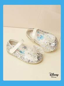 Disney 1 Pair Licensed Princess Shoes, Suitable For Daily And Holiday Outdoor Wear, Comfortable, Non-Slip, Breathable (Children Flat Shoes, Girls Shoes, Princess Shoes, Queen Shoes) - Beige - View 5