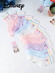 Disney 5 Pairs Children's Frozen Cartoon Socks Spring And Summer Girls' Socks Boys' Breathable Infant Socks Suitable For School/Home - Multicolor - View 6