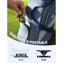 Upgraded Magnetic Golf Cart Phone Holder [Tri-fold+All Alloy] Golf Gifts for Men Women Him Golf Cart Accessories 2025 Stocking Stuffers Compatible with MagSafe  17-12 Fits EZGO Club Car - Negro - Ver 7