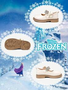 Disney 1 Pair Licensed Collaboration Children's Shoes, Suitable For Daily Wear, Festivals, Sports, Outdoor Activities, Comfortable, Non-Slip, Durable, Breathable (Children's Flat Shoes, Girls Shoes, Princess Shoes, Queen Shoes) - Beige - View 4