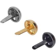 Hztyyier Remaches de Cuero, Set de 150 Piezas, Cabeza Redonda, Hierro, 3 Colores, para Manualidades y Proyectos DIY - / - Ver 3