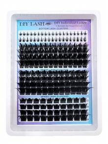300D+200D+160D/60D+100D+60D 4款睫毛套装，包含下睫毛、尖刺睫毛和睫毛簇，246/182片装，俄罗斯睫毛嫁接套装，尖刺睫毛，3D浓密睫毛簇，60D/100D/160D/200D/300D下睫毛及尖刺睫毛簇，浓密单根睫毛簇嫁接，尖刺睫毛簇，DIY仙女/漫画风格睫毛 - D - 查看 4