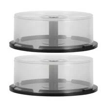 1pc Cubo de almacenamiento de gran capacidad para CD/DVD, soporte de plástico transparente vacío, organizador de almacenamiento de discos compactos DO3A - 1 pieza para 25 discos - Ver 6