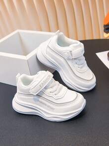 1 Pair White Children's Autumn New Baby Toddler Shoes, Girls Boys Soft Sole Casual Sneakers, Fashionable - White - View 11