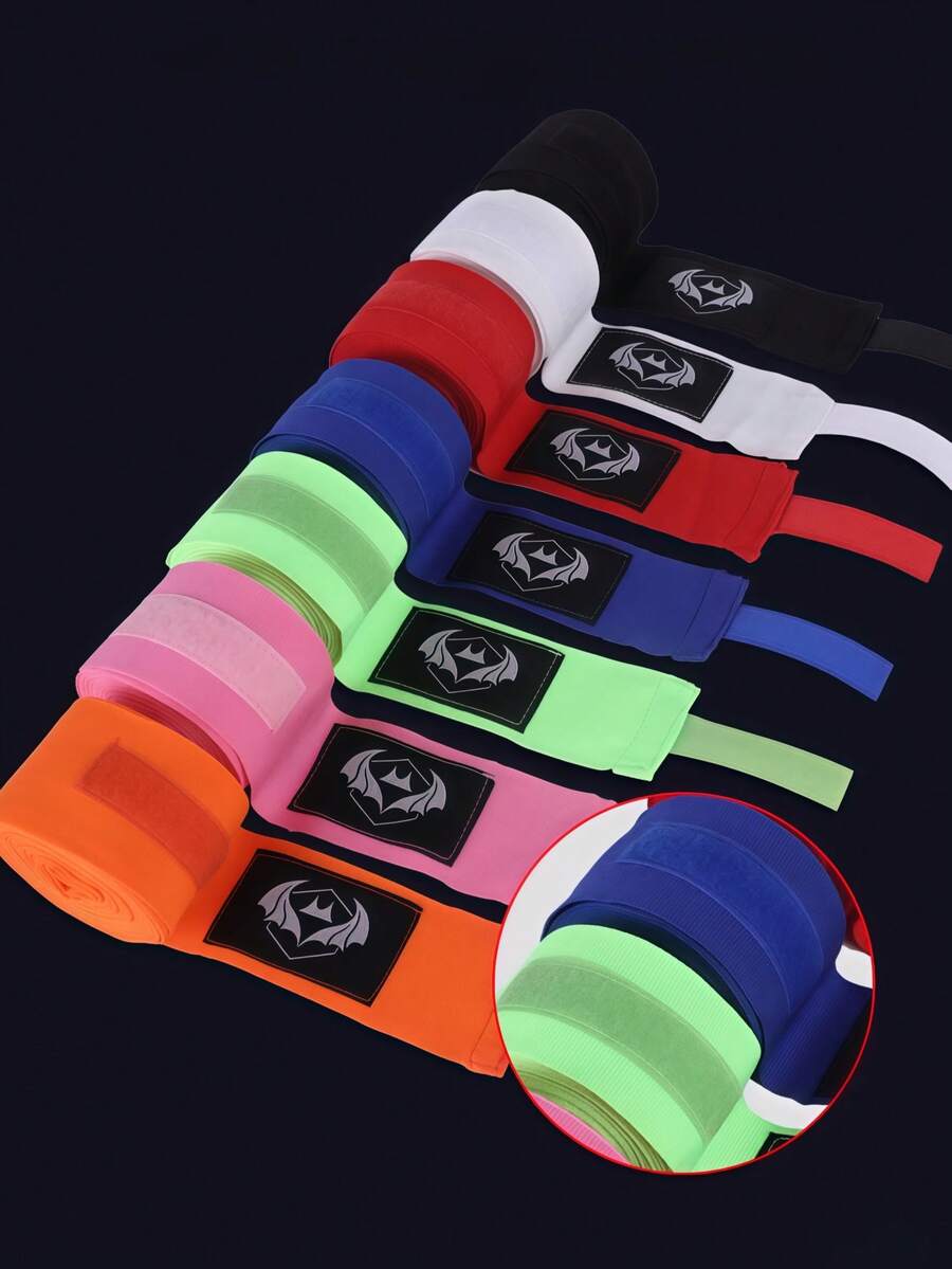 1双轻薄弹力拳击手绷带，适合初学者，提供保护功能和极致舒适感，适用于综合格斗和其他运动，男女通用专业运动防护手套 - 彩色 - 查看 1