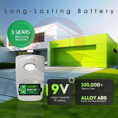 3-Way DIP Switch Door Opener, Multi-Way Garage Door Opener, Remote 300MHz, Easy To Install On Car Sun Visors.