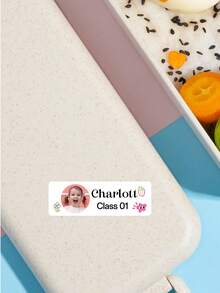 1/30/60/180/240pcs Personalized Photo & Name Stickers, Back To School Labels With Photo And Text, Transparent Waterproof PVC Self-Adhesive Labels, Suitable For Backpacks, Water Bottles, Lunch Boxes, Notebooks, Pencils, Personalized Gifts, Daycare - Multicolor - View 11