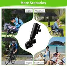Heavy Duty Golf Push Cart Umbrella Holder Upgraded Aluminium Alloy Base Ultra Windproof Universal Umbrella Stand for Electric Lawn Mower Stroller Wheelchair Mobility Scooter Beach Chair - Extensión - Ver 6