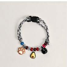 Red Strawberry Pendant Necklace, Pet Dog Collar, Cat Necklace Accessory With Bell - Red and White - View 4