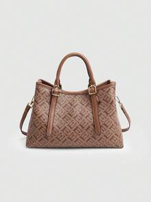 Dedoo 春夏时尚轻奢经典复古老花手提包。这款大容量托特包支持三种携带方式：手提、单肩背和斜挎。简约、优雅、百搭，适合工作通勤、日常休闲旅行、购物、度假、情人节礼物、母亲节礼物等多种场合。 - 彩色 - 查看 8