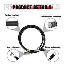 3 PCS Dual Brake Cable Kit Stainless Steel Core Cable Applicable to  Ydre/Drive Electric Golf Cart 2014-2020 OEM#JW9-F6341-10-00/JW9-F6341-11-00 JW9-F6351-10-00/JW9-F6351-11-00 - como en la foto - Ver 6