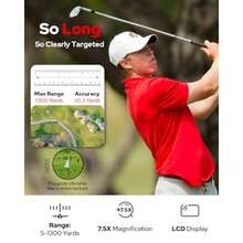 Golf Rangefinder with Slope 1300 Yards Laser Range Finder Golf 7.5X Magnification Flag Pole Locking Vibration Rechargeable Range Finders with Magnet Golf Accessories for Men Women Sightflag GF1 - Gris - Ver 6