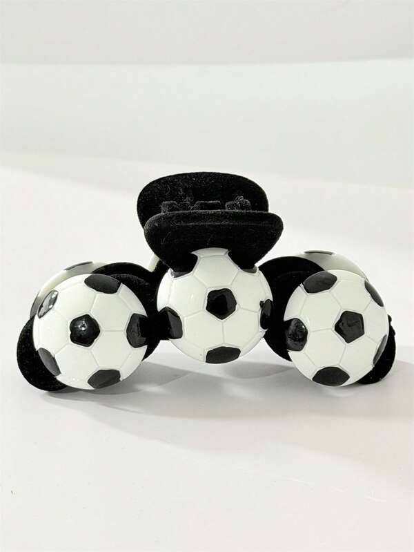 1pc Women's Casual Fashion Football Accessory Hair Clip, Ponytail Hair Claw, Claw Hair Clip, Suitable For Daily, Party, Styling, Sports Style Hair Accessory