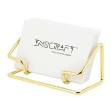 Soporte de tarjeta de visita con acabado metálico electrochapado de moda, estante de almacenamiento de escritorio de oficina/hogar, antioxidante - Multicolor - Ver 2