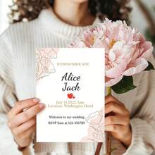 Customized Greeting Cards, Personalized Wedding Cards, Customizable Floral Invitation Cards, Bridal Shower Engagement Invitations, Wedding Party Exclusive, Personalized Wedding Invitations,Diy - Customized Greeting Cards - View 2