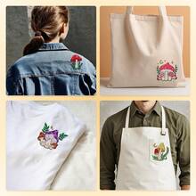 15片蘑菇图案刺绣稳定剂水溶性粘贴式缝纫纸，适合初学者手工缝纫 - 4ST+B - 查看 11