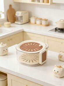 1个带盖可折叠果蔬篮，二合一滤网沥水篮，加厚塑料材质，多功能折叠篮，带提手，适用于厨房，清洗果蔬 - 多功能瀝水籃 - 查看 5