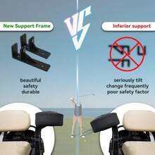 Golf Cart Armrest with Cup Holder for EZGO TXT Club Car DS Precedent and  Rear Seat Kit Upgrade Support Frame/No Need Drilling Arm Rest - Diamante negro - Ver 7