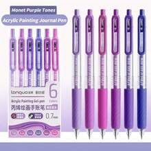 6pcs Professional Planner Pens Back To School Set, Acrylic 3D Layered + Ballpoint Smooth Writing, Bleed-Resistant, Compatible With Planner Tapes & Notebooks, Suitable For Student Creative Arts - Colorful Black Series - View 15