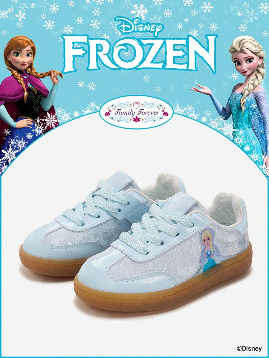 Disney 1 đôi giày thể thao trẻ em, bao gồm giày công chúa, giày công chúa Anna và giày công chúa Arendelle, phù hợp cho sinh hoạt hàng ngày, các hoạt động thể thao ngày lễ và ngoài trời. Đế giày thoải mái, chống trơn trượt, bền và thoáng khí. - Màu xanh nhạt - Xem 1