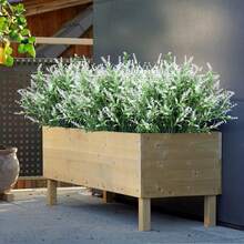 1/6/12pcs Artificial Lavender Flowers, UV-Resistant Plastic Fake Plants Shrubs For Outdoor Garden, Home Porch Decor, Indoor Home Decoration - White - View 3