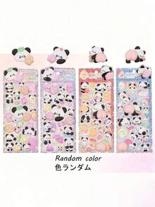 柔软可爱的造型贴纸，创意3D动物装饰贴纸，减压捏捏贴纸，非常适合贴在笔记本电脑、水瓶、记事本上，也是送给朋友、生日、节日和庆祝活动的绝佳礼物。 - 貓熊 - 查看 7