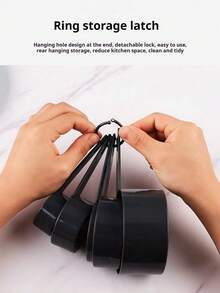 10pcs Measuring Cup & Spoon Set, Stackable Measuring Cups And Spoons, Kitchen Cooking Baking Tools, Calibrated Measuring Spoon Set, Essential Home And School Kitchen Gadgets, Back To School - Multicolor - View 7