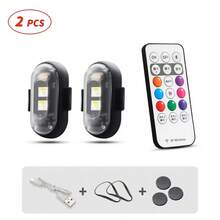 无线轻型无人机直升机警示灯 RGB LED闪光灯 摩托车灯 LED闪光灯 带USB充电 - 引領 - 查看 14