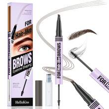 HelloKiss Gel transparente para cejas 2 en 1 Lápiz de cejas de doble extremo Gel laminador de cejas Bolígrafo de cejas con punta de tenedor Cejas naturales y esponjosas Sujeción fuerte y larga duración Resistente al agua y a las manchas Sin copos blancos Fácil de usar para principiantes Maquillaje diario - Tubo morado multicolor - Ver 15