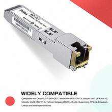 ipolex 1.25G SFP a RJ45 Copper SFP-T Gigabit Copper SFP 1000Base-T para Cisco GLC-T/SFP-GE-T Meraki MA-SFP-1GB-TX Ubiquiti Unifi UF-RJ45-1g D-Link Intel Netgear Broadcom y más paquete de 4 - como en la foto - Ver 3