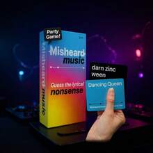 Misheard Lyrics Game - Fun Lyric Guessing Game With 500 Nonsensical Lyrics, Party Game For Adults, Teens, Kids - Karaoke Night, Game Night, Family Game Night - Icebreaker For Parties And Gatherings - Card Game, Social Gathering Game - Nghe nhầm nhạc - Xem 2