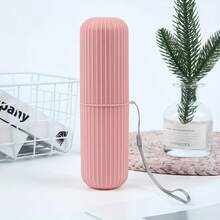 1pc Vertical Striped Portable Toothbrush Holder, Includes Rinse Cup, Toothbrush Rack, Toothpaste Rack, Suitable For Outdoor Camping Travel, Compact And Lightweight Design - Multicolor - View 17