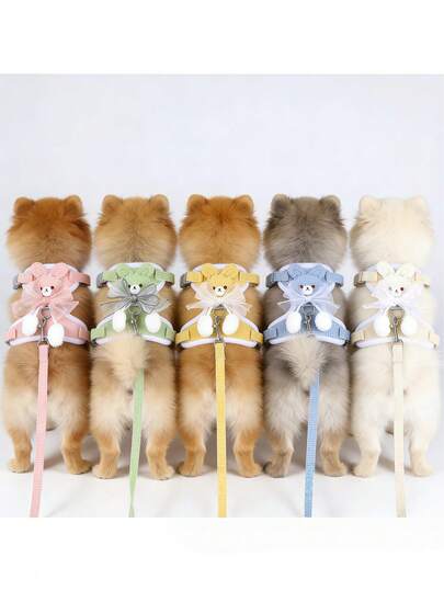 1pc Pet Leash, Pet Woven Scarf, Pet Decorative Accessories, Pet Supplies, Dog Leash, Small Dog Harness, Dog Leash, Puppy Collar, Chain Dog Collar, Leash, Cat Leash, Anti-Break Design, For Outdoor Use, Cat Leash, Adjustable, Chest Strap Cat Leash, Dog Leash, Dog Collar, Cat Collar, Pet Products, Small Dog & Cat Leash, Chest Strap Leash, Summer