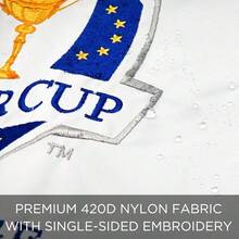 Embroidered Themed Golf Flag 2025 14x20 Inch Premium 420D Nylon Ideal for Practice Putting Green Driving Range Golf Course Golf Club Collectors - Ojales blancos Emb de 14 x 20 pulgadas para Ryder 2025, paquete de 1 - Ver 3