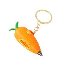 Easter Carrot Keychain, ABS Plastic With Metal Key Ring, Simulation Carrot Shape, Dual Use As Writing Pen And Keychain Portable Practical Easter Egg Stuffers, Ideal Easter Gifts Easter Toys Easter Basket Stuffers Easter - Multicolor - View 7