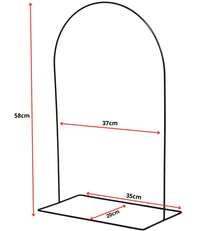 Arco De Festa Romano 60cm De Mesa Dourado Painel Decoração - Preto - Visão 3
