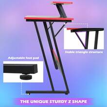 Gaming Desk L Shaped Desk, 50.4" Large Computer Desk With Shelves & Carbon Fiber Desktop, Wood Computer Table Writing Work PC Desk For Bedroom Office Dorm Small Space, Black - 黑色 - 查看 6