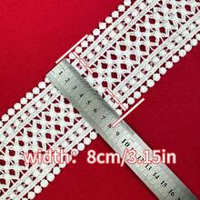 Dây ren đối xứng 15 thước Anh, rộng 3,15 inch, phụ kiện may vá thủ công dùng cho váy cưới, rèm cửa, trang trí quần áo, có các tùy chọn 15/10/5/3/1 thước Anh, chất liệu ren DIY phổ biến. - Nhiều màu - Xem 4