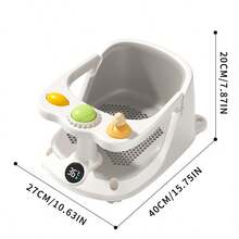 Asiento de baño para bebé, silla de bañera antideslizante, silla de entrenamiento para recién nacidos, taburete de baño para niños, silla de baño con sensor de temperatura, modelo antideslizante - Multicolor - Ver 2