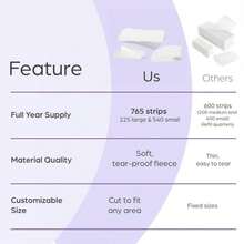 150 Wax Strips For Hair Removal \U2013 Extra-Large Non-Woven Strips For Legs, Arms, Back &Amp; Body \U2013 Works With All Soft Waxes \U2013 Salon &Amp; Home Use - ColorA - 查看 7