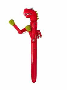 1PC/4PCS Creative Decompression Dinosaur Bounce Gel Pen 0.5mm Black Ink Gel Pen Fun Office Student Pen Office School Supplies - Multi-colored Dinosaur Ballpoint Pen - View 10