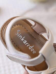 1 Pair Girls' Flat Sandals, 2026 New Bowknot Closed Toe Fashion Girl Sandals, Suitable For Daily, School, Running, Beach - Beige - View 8