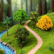 1/10 件装 6.5厘米混合模型树，DIY工艺品，建筑模型，景观场景，自然绿色，手工场景，铁丝花树，成品迷你景观模型树，模型材料 65毫米 - 仿真迷你鐵絲花樹 - 查看 4
